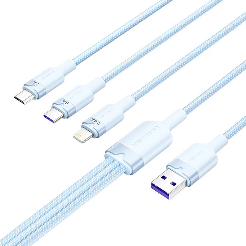 Vention CTRLG USB 2.0 A-3-in-1 6A kábel 1.5M (kék)
