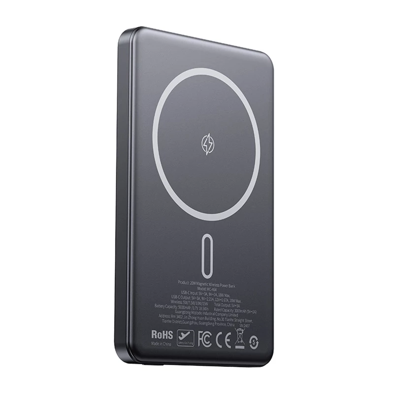 Mcdodo MC-4641 Ultra-vékony 5000mAh 1C mágneses Powerbank, vezeték nélküli (arany)